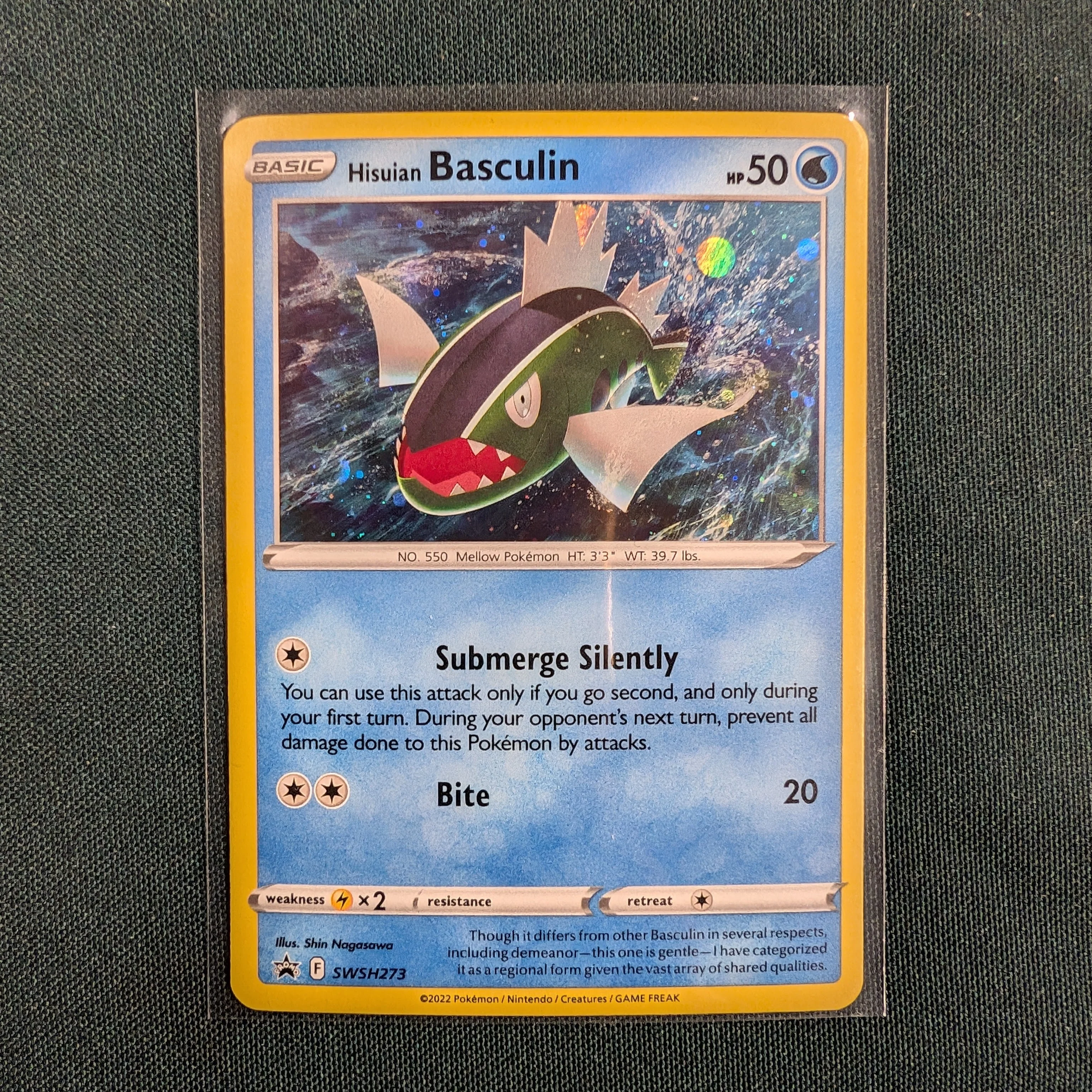 Silver Tempest: Promo Card - Hisuian Basculin - Image 3